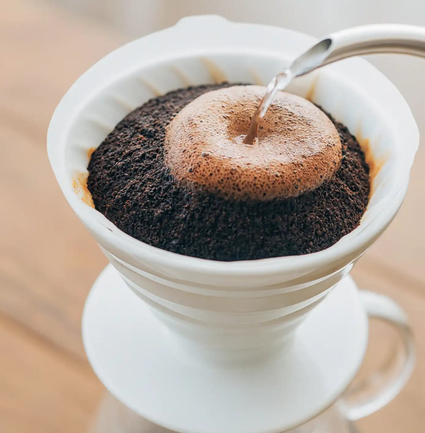 HARIO V60 Dripper Keramik mit Papierfiltern und Higher Specialty Coffee als Set