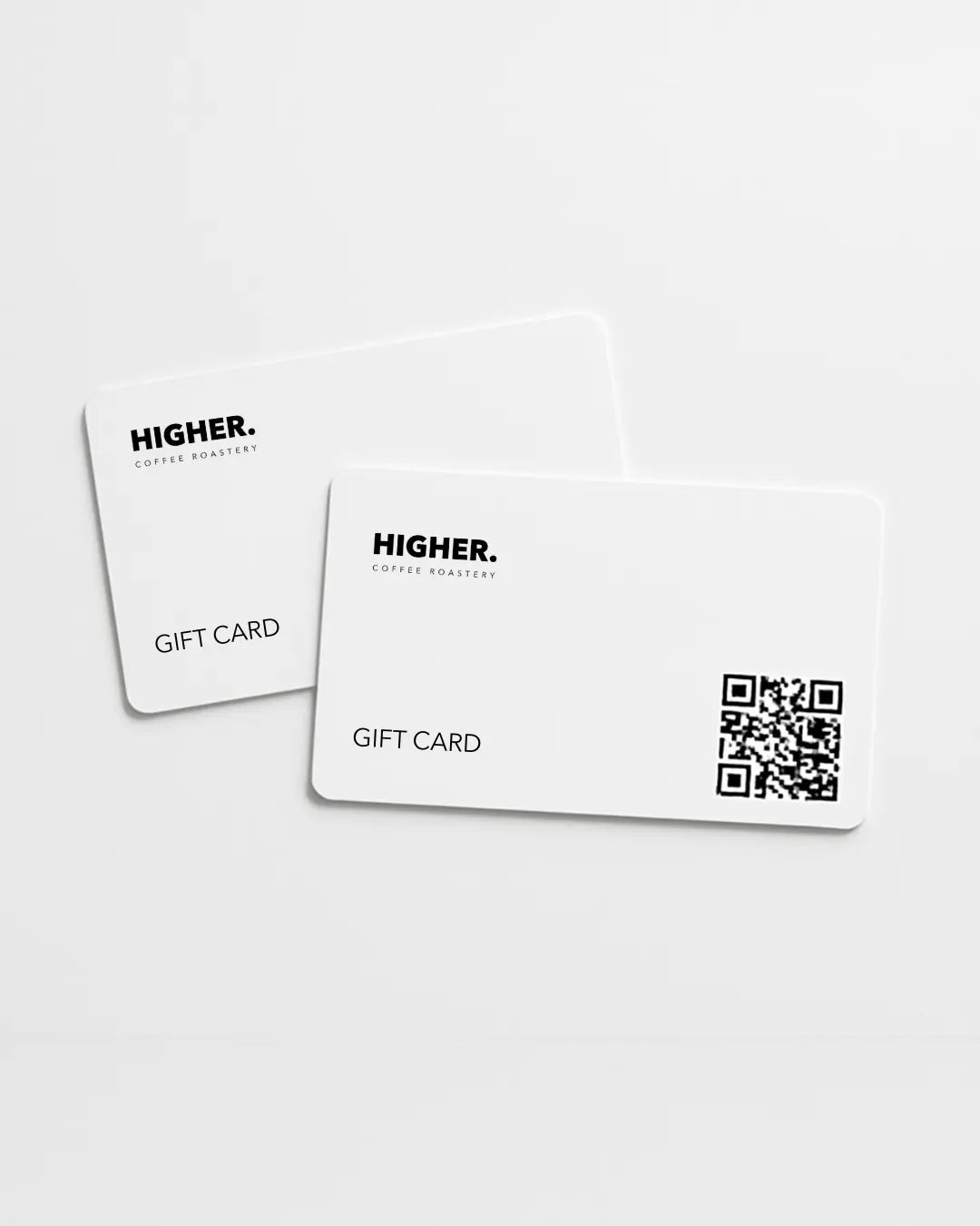 Higher Coffee Gift Card für Specialty Coffee, minimalistisches Design