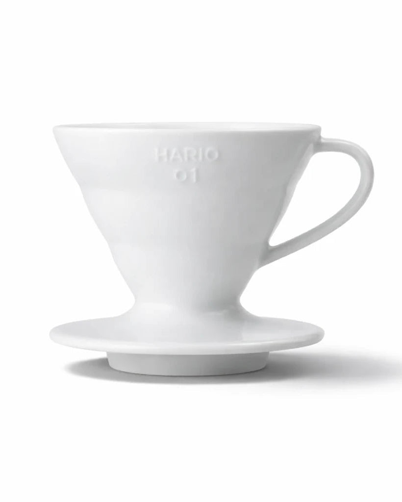 HARIO V60 Keramik Coffee Dripper Größe 01, weiß